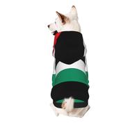 Sweat à capuche chaud pour petits chiens avec imprimé drapeau de la Palestine, doux et respirant, facile à porter pour l'hiver et l'automne, pull à capuche pour temps froid