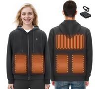 Sweat à capuche chauffant avec fermeture éclair Veste chauffante USB Chauffée Unisexe XXXL