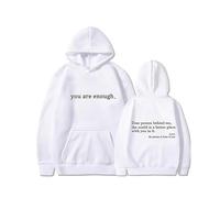 Sweat à Capuche « Chère Personne derrière Moi » - Sweat-Shirt pour la santé mentale « Tu ES Assez » pour Femmes, mélange de Coton, Haut Graphique Oversize (1-1,M)