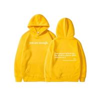 Sweat à Capuche « Chère Personne derrière Moi » - Sweat-Shirt pour la santé mentale « Tu ES Assez » pour Femmes, mélange de Coton, Haut Graphique Oversize (17-1,M)