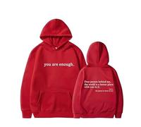 Sweat à Capuche « Chère Personne derrière Moi » - Sweat-Shirt pour la santé mentale « Tu ES Assez » pour Femmes, mélange de Coton, Haut Graphique Oversize (16-1,M)