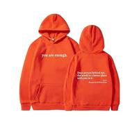 Sweat à Capuche « Chère Personne derrière Moi » - Sweat-Shirt pour la santé mentale « Tu ES Assez » pour Femmes, mélange de Coton, Haut Graphique Oversize (8-1,M)