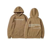 Sweat à Capuche « Chère Personne derrière Moi » - Sweat-Shirt pour la santé mentale « Tu ES Assez » pour Femmes, mélange de Coton, Haut Graphique Oversize (4,M)