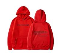 Sweat à Capuche « Chère Personne derrière Moi » - Sweat-Shirt pour la santé mentale « Tu ES Assez » pour Femmes, mélange de Coton, Haut Graphique Oversize (16,M)