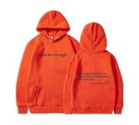 Sweat à Capuche « Chère Personne derrière Moi » - Sweat-Shirt pour la santé mentale « Tu ES Assez » pour Femmes, mélange de Coton, Haut Graphique Oversize (8,M)