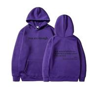 Sweat à Capuche « Chère Personne derrière Moi » - Sweat-Shirt pour la santé mentale « Tu ES Assez » pour Femmes, mélange de Coton, Haut Graphique Oversize (15,M)