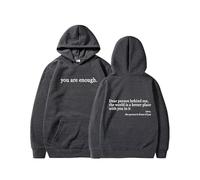 Sweat à Capuche « Chère Personne derrière Moi » - Sweat-Shirt pour la santé mentale « Tu ES Assez » pour Femmes, mélange de Coton, Haut Graphique Oversize (7,M)