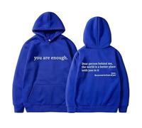 Sweat à Capuche « Chère Personne derrière Moi » - Sweat-Shirt pour la santé mentale « Tu ES Assez » pour Femmes, mélange de Coton, Haut Graphique Oversize (9-1,M)