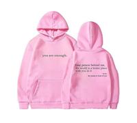Sweat à Capuche « Chère Personne derrière Moi » - Sweat-Shirt pour la santé mentale « Tu ES Assez » pour Femmes, mélange de Coton, Haut Graphique Oversize (11,M)