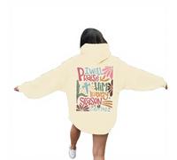 Sweat à capuche Christian I Will Praise Him In Every Season avec motifs Jésus graphique mignon tendance avec capuche tenues religieuses pour adolescents uni décontracté à manches longues vintage
