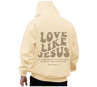 Sweat à capuche Christian Love Like Jesus pour femme - Lettre mignonne - Doux avec capuche - Pray The Lord Fall - Tenues graphiques - Tendance - Essentiel - Dieu religieux - Amusant - Confortable