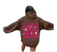 Sweat à capuche Christian Love Like Jesus pour femmes, lettre animée, graphique, confort, université, sweat à capuche « Trust In The Lord », chandail à capuche pour adolescents, décontracté