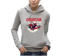Sweat à capuche Christmas skater - Pere Noel sur un skateboard - PIXEL EVOLUTION - Femme S