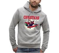 Sweat à capuche Christmas skater - Pere Noel sur un skateboard - PIXEL EVOLUTION - Homme M