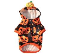 Sweat à capuche citrouille pour chien, animal automne-hiver | Doux et mignon effrayant automne hiver drôle vacances fête vêtements pour chiot, chaton
