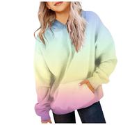 Sweat à Capuche Classique pour Fille, dégradé de Couleurs, Doublure, Confortable, Doux, Chaud, Tendance, imprimé tie Dye, décontracté Gilet Fille Hiver Polaire (Yellow, 9-10 Years)