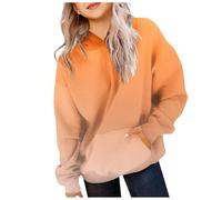Sweat à Capuche Classique pour Fille, dégradé de Couleurs, Doublure, Confortable, Doux, Chaud, Tendance, imprimé tie Dye, décontracté Gilet Fille Hiver Polaire (Orange, 5-6 Years)