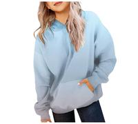 Sweat à Capuche Classique pour Fille, dégradé de Couleurs, Doublure, Confortable, Doux, Chaud, Tendance, imprimé tie Dye, décontracté Gilet Fille Hiver Polaire (Light Blue, 13-14 Years)