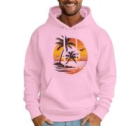 Sweat à capuche classique pour homme | Haut à capuche confortable à fermeture éclair | Pull à capuche en polaire de coton léger pour hip-hop course à pied boxe, randonnée, sport, rose, L