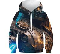 Sweat à capuche coloré imprimé 3D hérisson pour enfants pull décontracté à manches longues survêtements tops pull veste, Paresseux du futur, 12-14 Years