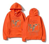 Sweat À Capuche Conan Grey The Wishbone Pajama Show | Collection Officielle Tour | 100% Coton Taille Oversize (Orange,TP)