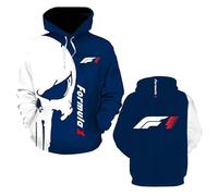 Sweat À Capuche Confortable Homme Idéal pour Les Entraînements De Formule F.1 Veste Printemps Automne avec Poches Manches Longues Imprimé-D||x_l