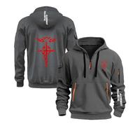 Sweat À Capuche Confortable Homme Vêtement pour F.u.LL.me.t.al Al.ch.e.mi.St avec Poches Veste D'extérieur Hauts Demi Zip Manteau De Sport Printemps-SHSe||3X_l