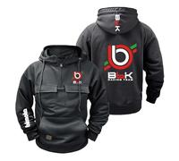 Sweat À Capuche Confortable pour Homme B.i.m.o.t.a Veste Demi Zip Pull Vêtements De Ville D'extérieur Unis Hauts Manteau Sport Imprimé Manches Longues-SHSe||s