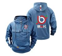 Sweat À Capuche Confortable pour Homme B.i.m.o.t.a Veste Demi Zip Pull Vêtements De Ville D'extérieur Unis Hauts Manteau Sport Imprimé Manches Longues-LanSe||s