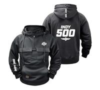 Sweat À Capuche Confortable pour Homme in.di.an.AP.OL.is 500 Survêtement Uni Pull Vêtements D'extérieur Shirt Demi-Zip Veste-SHSe||s