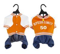 Sweat à capuche contrasté pour animal domestique en tissu polyester pour le printemps et l'automne pour petites races