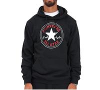 Sweat à Capuche CONVERSE All Star Patch Noir - Manches longues - Mixte S