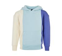 Sweat à capuche coton sable blanc / bleu océan / ble 7/8A