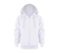 Sweat à capuche couleur unie à fermeture éclair vestes longues à manches longues pour filles enfants garçons manteaux et vestes styles sweat à capuche, blanc, 4-5 ans