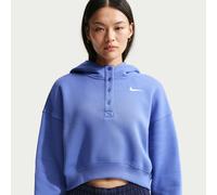 Sweat à capuche court et oversize Nike Phoenix Fleece pour femme Light Medium Blue/Sail XL (FR 50-52)