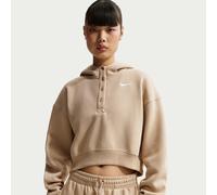 Sweat à capuche court et oversize Nike Phoenix Fleece pour femme Linen/Sail S (FR 38-40)