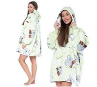 Sweat à Capuche Couverture - NIKCORP - Koala Vert - 2en1 - Oversize - Sherpa Épais