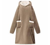 Vidaxl Sweat À Capuche Couverture Beige L Polaire Et Flanelle
