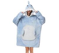 Sweat à Capuche Couverture Portable Pull Plaid Femme Sherpa Wearable Blanket Hoodie Homme Animal Plaids à Manches Unisexe