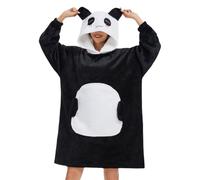 Sweat à Capuche Couverture Portable Pull Plaid Femme Sherpa Wearable Blanket Hoodie Homme Animal Plaids à Manches Unisexe