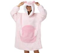 Sweat à Capuche Couverture Portable Pull Plaid Femme Sherpa Wearable Blanket Hoodie Homme Animal Plaids à Manches Unisexe