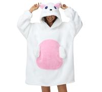 Sweat à Capuche Couverture Portable Pull Plaid Femme Sherpa Wearable Blanket Hoodie Homme Animal Plaids à Manches Unisexe