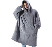 Sweat à Capuche Couverture Pull Polaire Plaid Capuchon Adulte Femme Homme Unisexe Épaisse Sweat Automne Hiver Garder au Chaud Peignoir Réversible Hoodie Plush Sweatshirt Sweat Homme Polaire Sweat