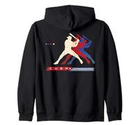 Sweat à Capuche Cuba Baseball Drapeau Cubain Patriotique Mois du Patrimoine Sweat à Capuche
