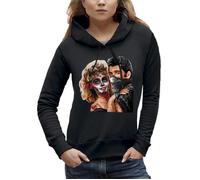 Sweat à capuche DARK GREASE - PIXEL EVOLUTION - Femme - Noir - Col capuche - Manches longues L