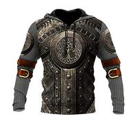 Sweat à capuche d'armure pour hommes Viking, pull à capuche Cosplay entièrement imprimé en 3D avec motif Yggdrasil, veste décontractée d'automne