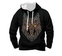 Sweat À Capuche D'armure pour Hommes Viking, Pull À Capuche Rétro Cosplay Entièrement Imprimé en 3D avec Motif Yggdrasil, Veste Décontractée d'automne