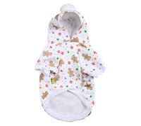 Sweat à Capuche de Chien de Noël | Gingerread Man Imprimer Une Veste Chaude pour Les Petits et Grands Chiens | Sweat à Capuche Mignon pour Animaux de Compagnie pour Temps Froid / (L)