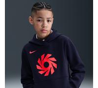 Sweat à capuche de foot Erling Haaland Club Fleece pour ado Blackened Blue/Bright Crimson M