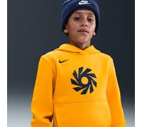Sweat à capuche de foot Erling Haaland Club Fleece pour ado University Gold/Blackened Blue M